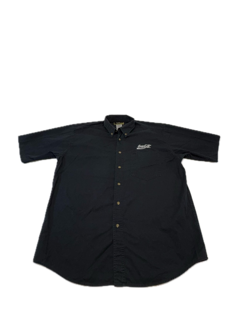 Vintage Rivers End Coca Cola Embroidered Button Down Shirt Black XL